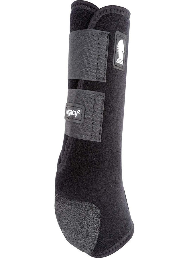 Classic Equine Legacy2 Support Boots, Hind (Black, Small) - Image 2