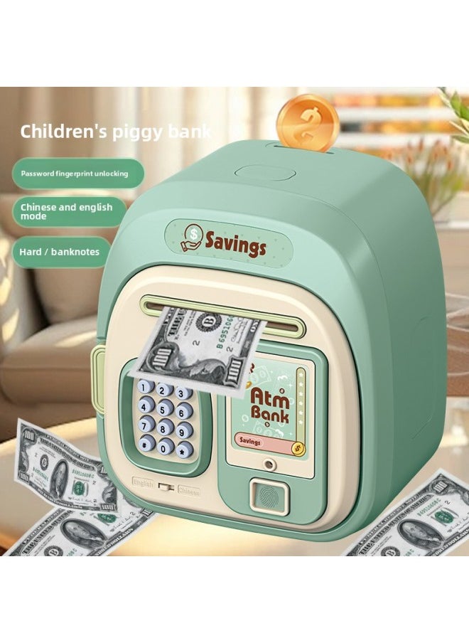 Generic Children's Piggy Bank Automatic Roll Money Large Capacity Password Box 3-10 Years Old Cultivate Saving Habits Piggy Bank Toys-Color:Pink Money Saving Lock Box  - Image 3