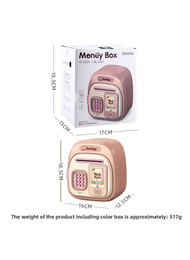 Generic Children's Piggy Bank Automatic Roll Money Large Capacity Password Box 3-10 Years Old Cultivate Saving Habits Piggy Bank Toys-Color:Pink Money Saving Lock Box  - Image 5