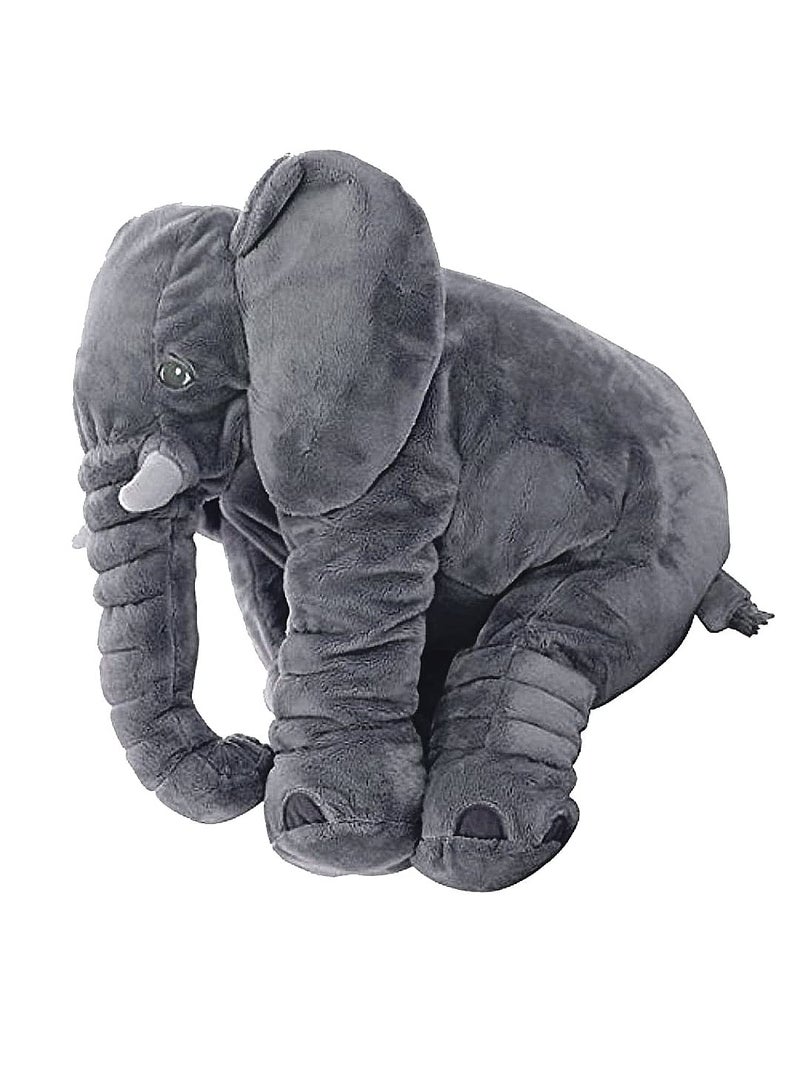 DearJoy Big Size Fibre Filled Stuffed Animal Elephant Soft Toy for Kids of Plush Hugging Soft Toy for Kids boy Girl Birthday Gift 3 Years 60 cm Grey Color - Image 1