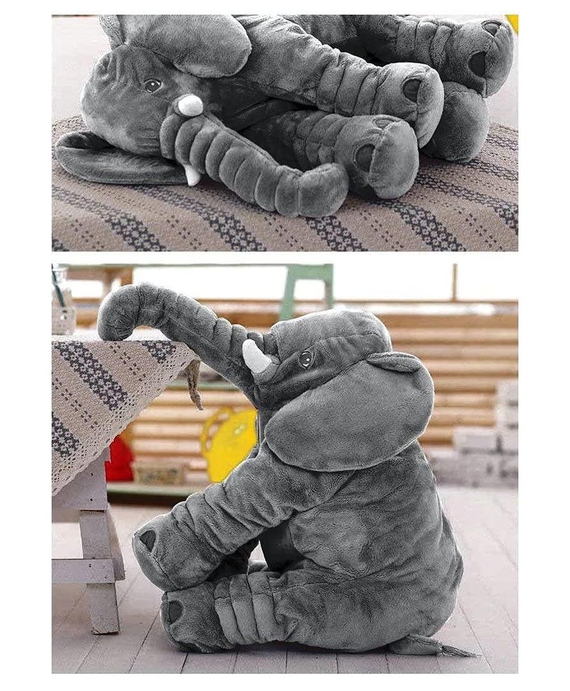 DearJoy Big Size Fibre Filled Stuffed Animal Elephant Soft Toy for Kids of Plush Hugging Soft Toy for Kids boy Girl Birthday Gift 3 Years 60 cm Grey Color - Image 2