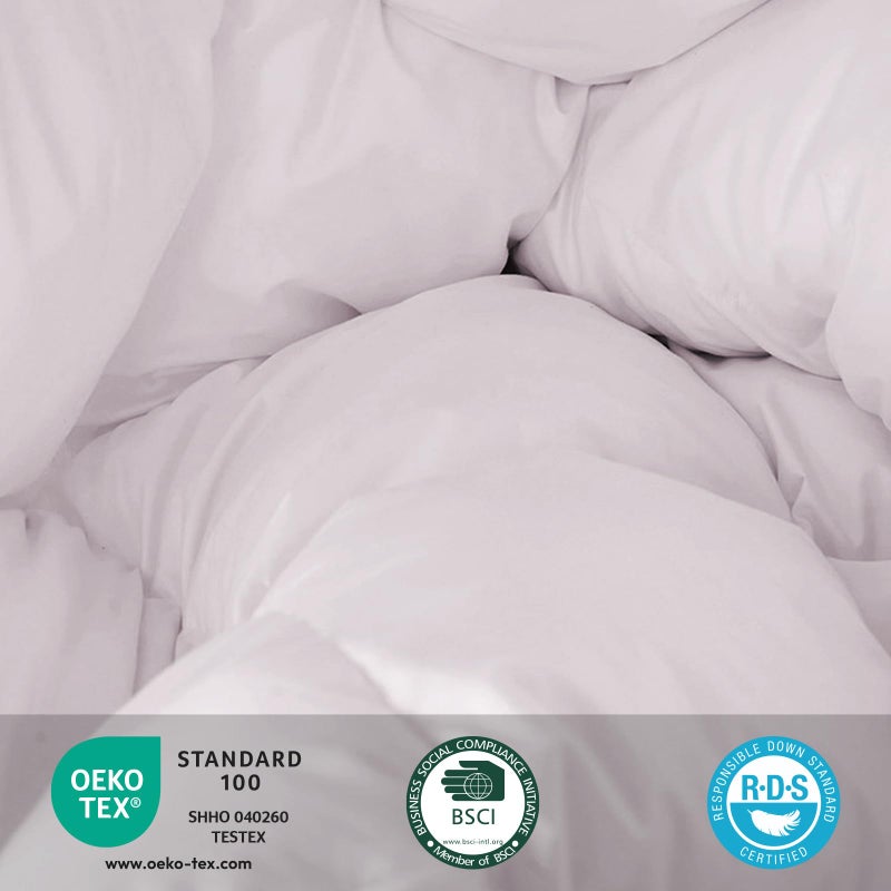 zzlamb Warm Baby Quilt Crib Comforter Small Duvet Insert, Toddler Down Comforter Kids Crib Blanket, Lightweight Soft Brushed Noiseless Shell Down Proof Machine Washable, Misty Grey 41x48in - Image 4