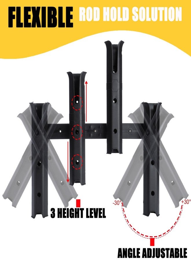 VEXPLO Self-Adhesive Wall Mounted Fishing Rod Holder for Boat Garage Golf Cart Kayak Crate Cooler Fishing Wagon RV, Ajustable Fishing Pole Holders - Image 2