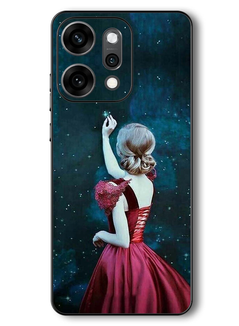 Theodor Case Compatible with Oppo Reno 14 Pro 6.83 Inch Protection Shockproof Bumper Cover Girl Touching Star - Image 1