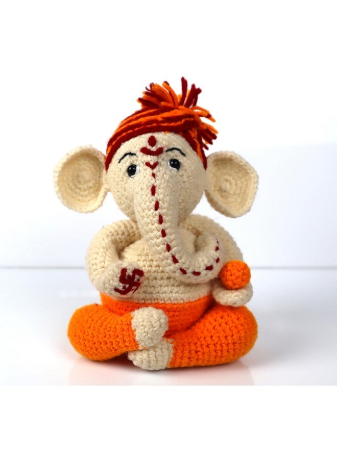 SUTRA Sutra Baby Ganesh Crochet Structure | Lord Ganesha Gift for Baby Shower Birthday & Special Ocassion | Handcrafted Multicolor Ganesha Wool and Yarn | Size Inch 6X4 Gift Soft Toys for Baby - Image 1