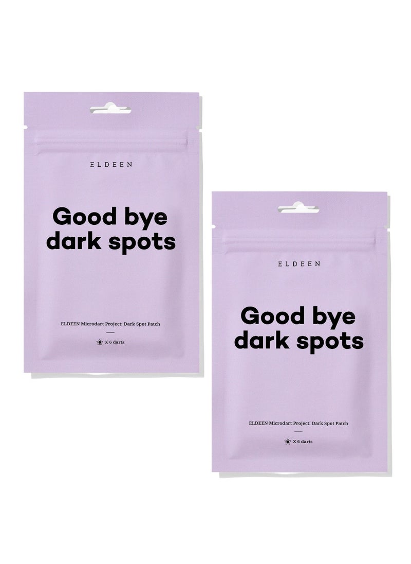 ELDEEN - Good Bye Dark Spots - Eldeen Microdart Project: Dark Spot Patch - The Ultimate Solution for Your Skin, fade any dark spot, clear, 6 darts, Packages of 1, 2, 4, and 8 (Pack of 2) - Image 1