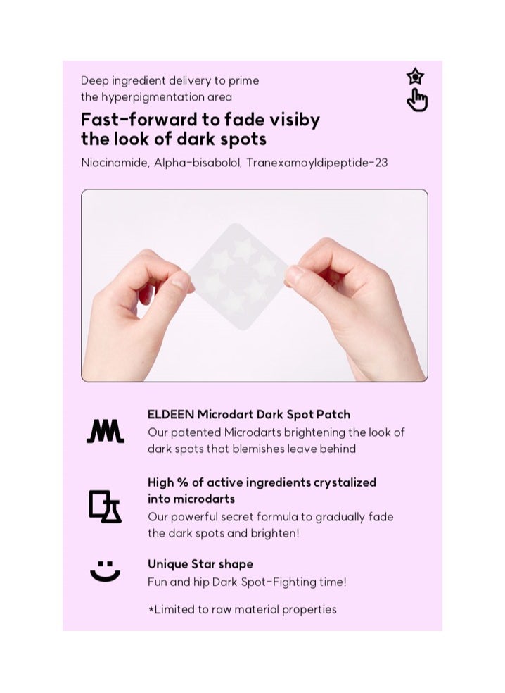 ELDEEN - Good Bye Dark Spots - Eldeen Microdart Project: Dark Spot Patch - The Ultimate Solution for Your Skin, fade any dark spot, clear, 6 darts, Packages of 1, 2, 4, and 8 (Pack of 2) - Image 1