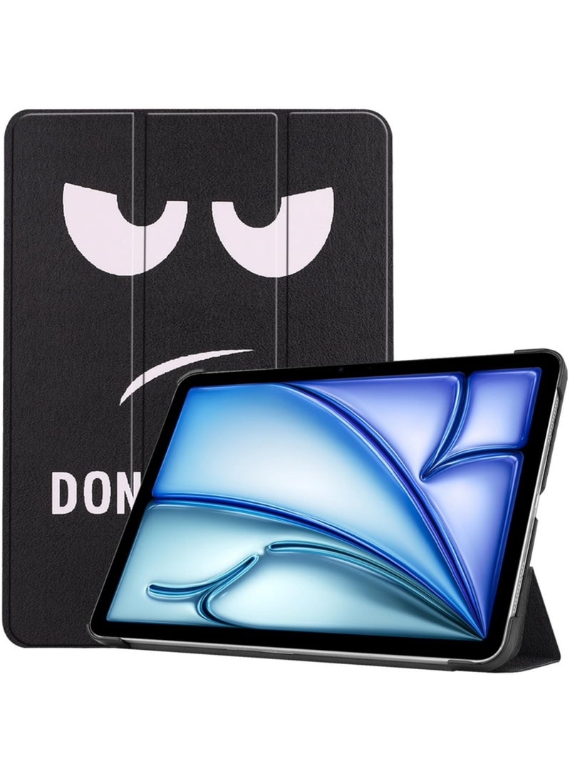 جراب لجهاز iPad Air 13 بوصة M2 Case 2024، جراب رفيع ثلاثي الطي، إيقاظ/سكون تلقائي، حماية متينة، عيون كبيرة