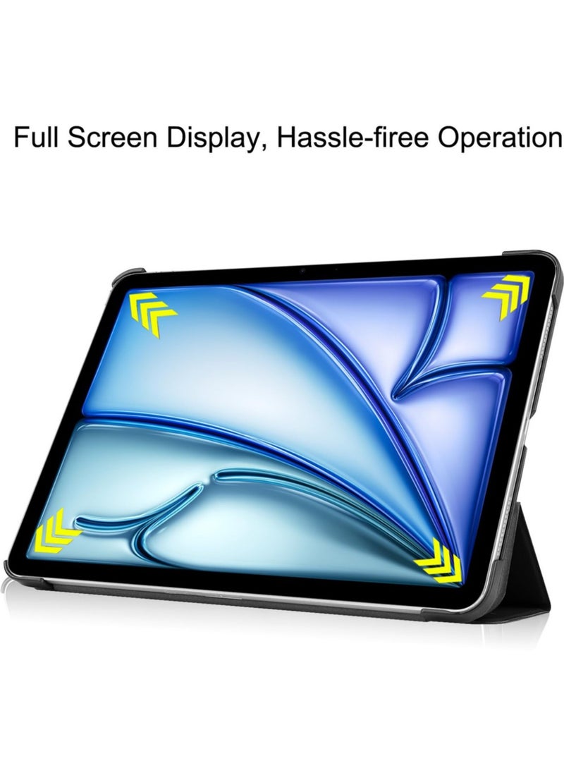 جراب لجهاز iPad Air 13 بوصة M2 Case 2024، جراب رفيع ثلاثي الطي، إيقاظ/سكون تلقائي، حماية متينة، عيون كبيرة