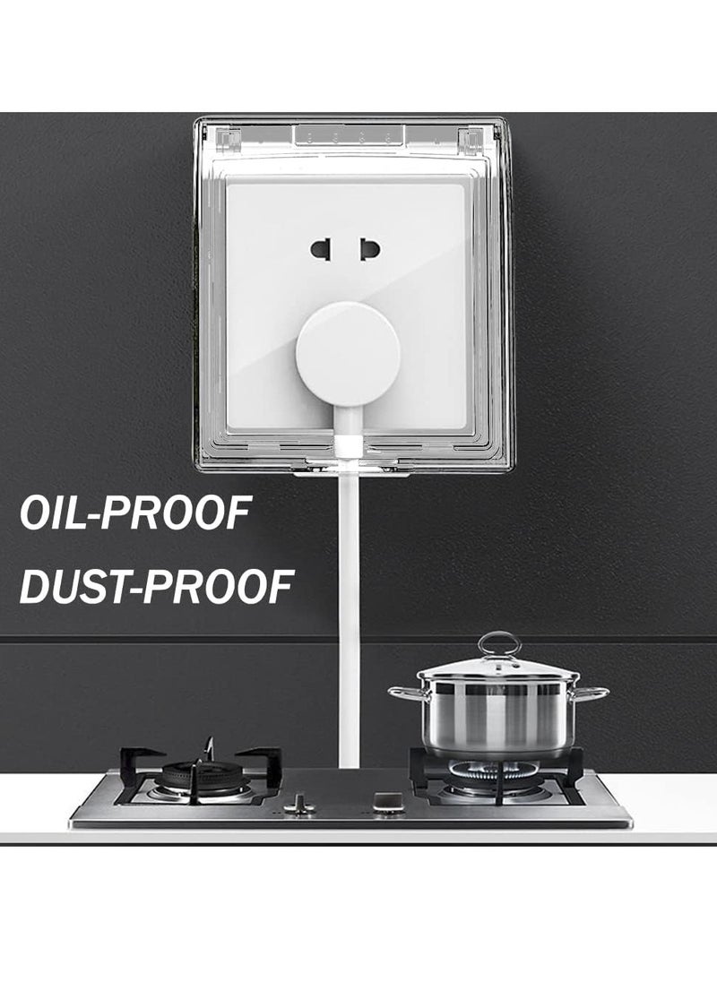 XiuWoo 4 Pcs Waterproof Clear Wall Switch Cover Box, Socket Protector Cover, Childproof Electrical Outlet Cover, Plug Cover Box, Baby Switch Protector Cover, Bathroom Shower Guard for Baby Safety Proofing  - Image 3