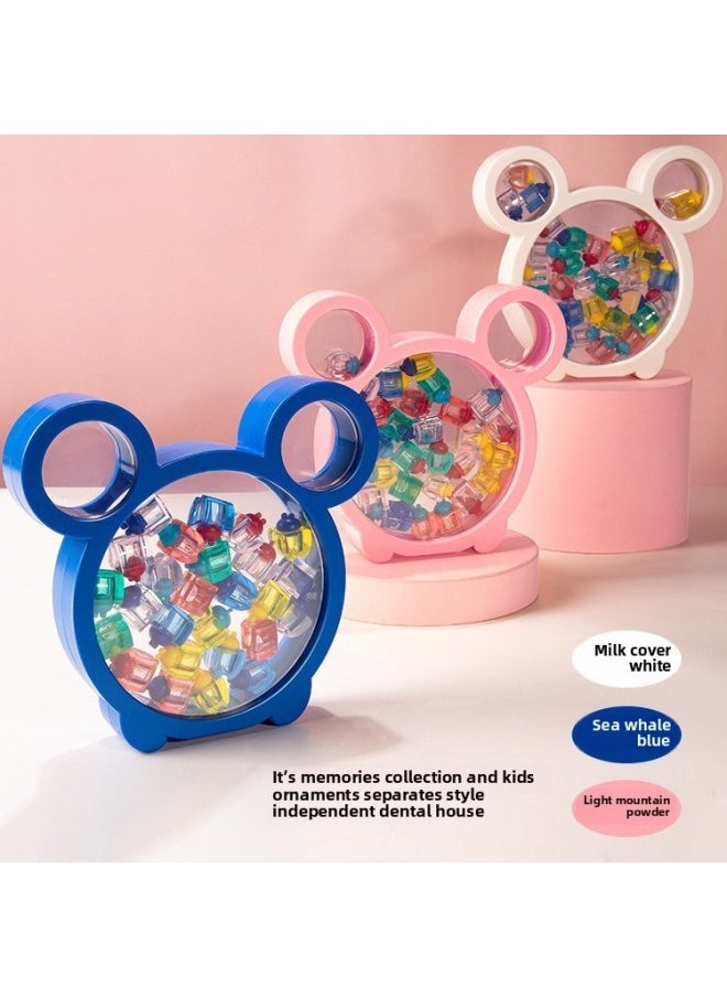 Generic Children's Tooth Collection Box, Deciduous Tooth Storage Box, Tooth Replacement Commemorative Box, Girl And Boy Storage Tooth Loss Collection And Preservation Box-Color:Bear Deciduous Tooth Box [light Mousse Powder]  - Image 2
