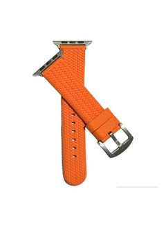Stylish Sports Compatible With Apple Watch 44/45mm Sport Tread Rubber Silicone For Apple Watch Series Nike+ Sports Edition Multi Color - Durable Silicone (ORANGE)