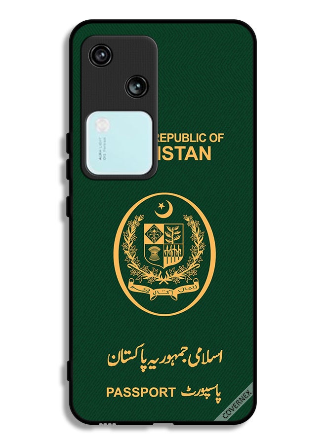 Covernex Vivo S18 5G Protective Case Cover Pakistan Passport Pattern - Image 1