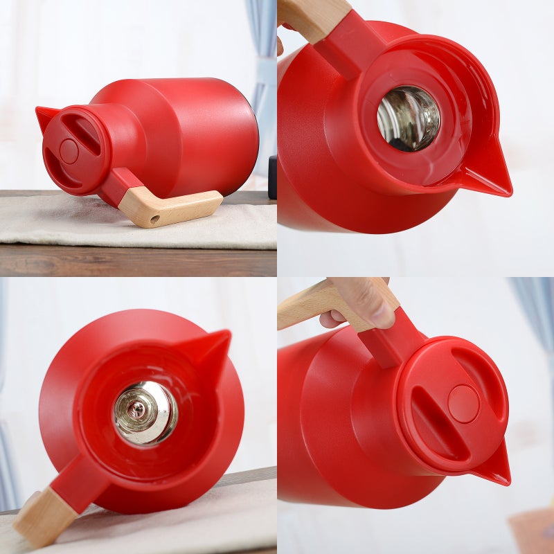 Thermal Coffee Carafe White Double Walled Vacuum Insulation - 24 Hour Hot & Cold Retention Wide Mouth Insulated Flask for Home Kitchen Office Travel - Image 5