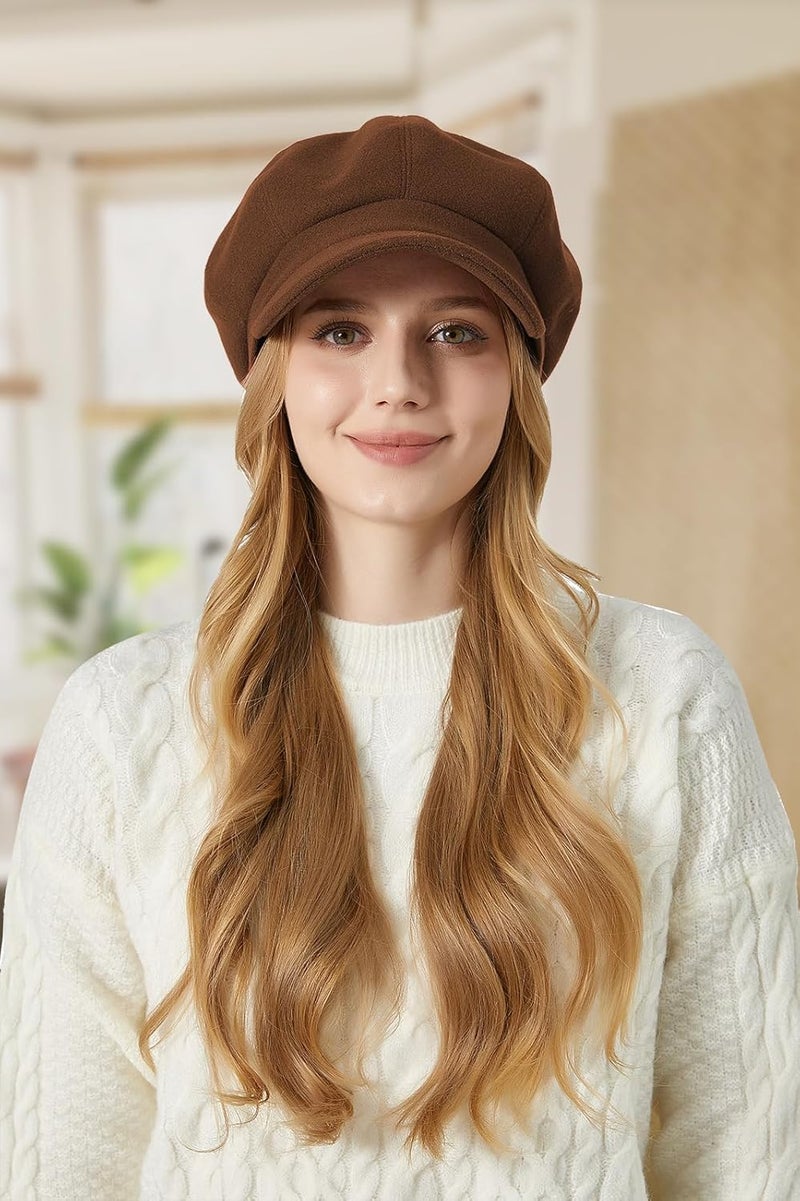 Sumolux Women Beret Newsboy Hat French Wool Cap Classic Autumn Spring Winter - Image 4