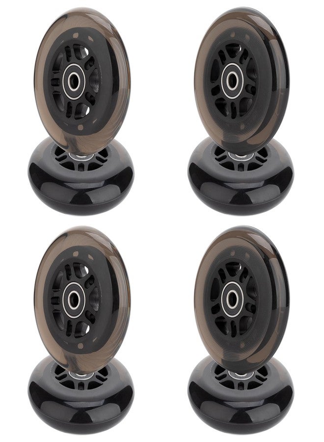 HeyZomm Inline Skate Wheels Outdoor & Indoor Inline Skate Replacement Wheels 85a Roller Hockey Wheels w/Bearings ABEC-9 & Floating Spacers, 64mm 70mm 72mm 76mm 80mm 84mm 90mm Dia, 8-Pack (70mm, Black) - Image 3