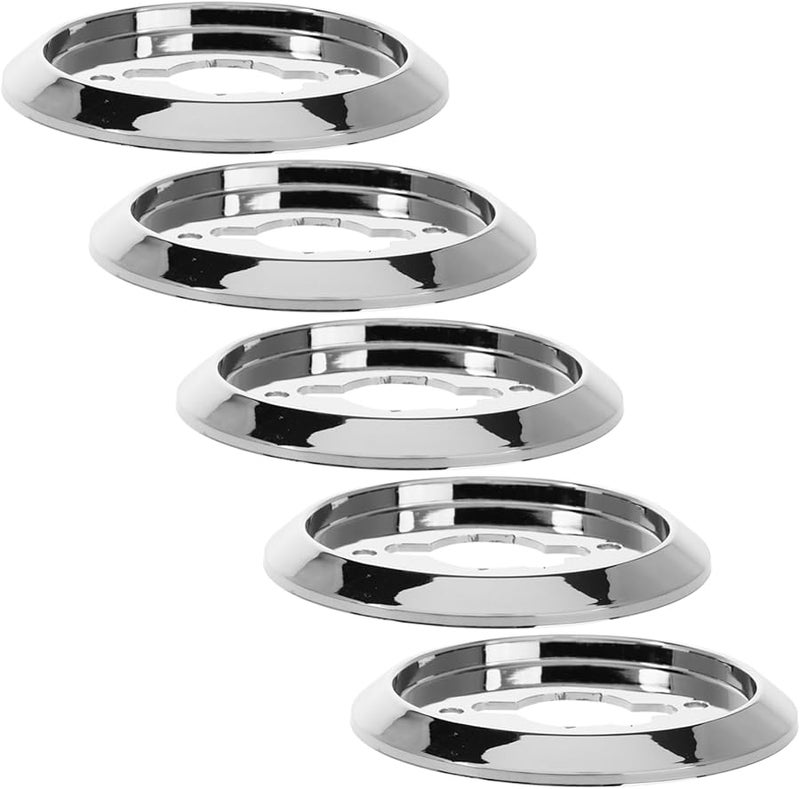 Universal Gas Stove Knob Base 5pcs ABS Rotating Control Knobs Cover Silver - Image 1