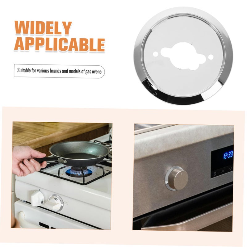 Universal Gas Stove Knob Base 5pcs ABS Rotating Control Knobs Cover Silver - Image 4