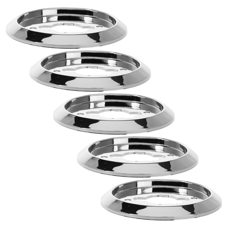 Universal Gas Stove Knob Base 5pcs ABS Rotating Control Knobs Cover Silver - Image 2
