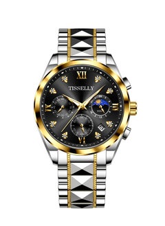 TIS6010 Gold Case Black Dial Gold Steel Bracelet