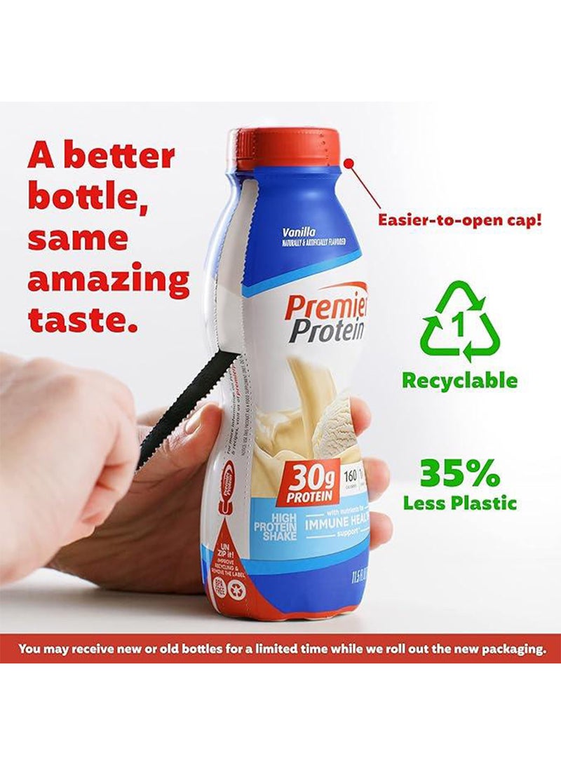Premier Protein Pack Of 12 Shake Bottle Vanilla, Liquid, Powder, Keto, 30G Protein, 1G Sugar, 24 Vitamins & Minerals, Nutrients To Support Immune Health 11.5 Fl Oz - Image 3