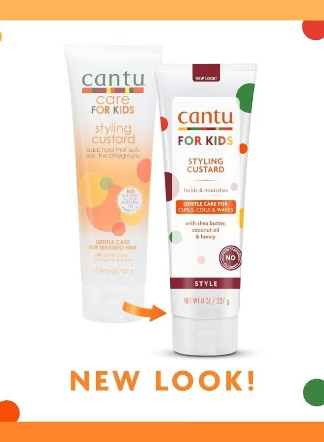 كانتو كانتـو كير للأطفال كريم تصفيف خالٍ من الكبريتات بزبدة الشيا 227 جم | يحدد التجاعيد ويثبتها | جل تصفيف مضاد للهيشان للأطفال بزيت جوز الهند والعسل - Image 3