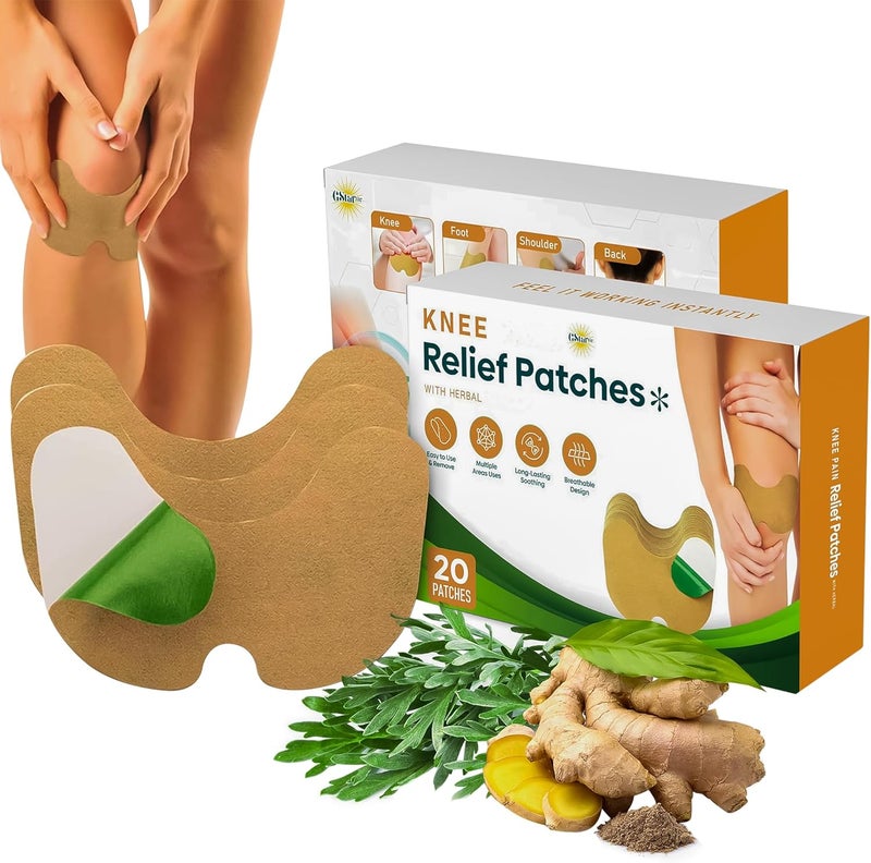 Warming Knee Relief Pads for Pain and Stiffness Comfort Patches for Joint and Muscle Support Herbal Heat Therapy for Knees Neck and Shoulders up to 8 Hours Soothing Comfort - Image 1