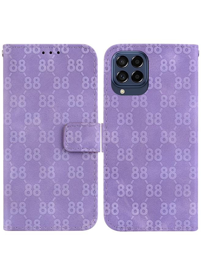 اس-توب جراب لهاتف Samsung Galaxy M53 5G جراب هاتف جلدي منقوش مزدوج على شكل 8 - Image 1