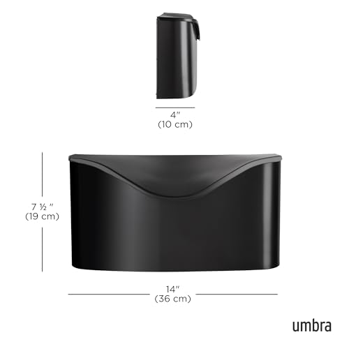 Umbra Postino Wall-Mount Mailbox, Black - Image 3
