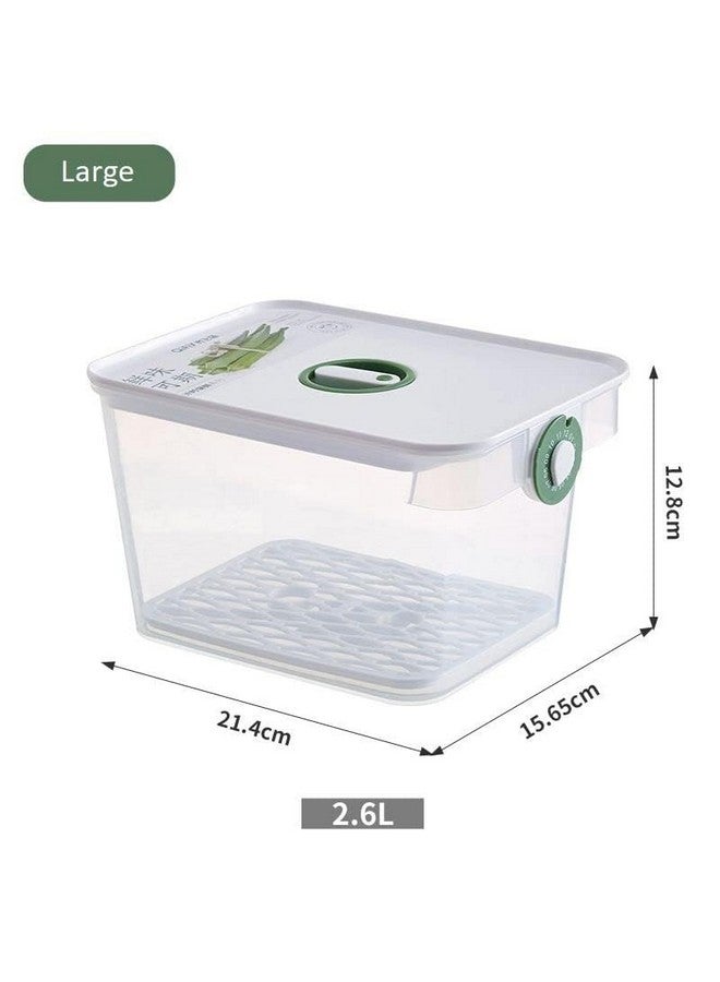 ZURATO Plastic Food Storage Container Airtight Storage Box Refrigerator Storage Boxes Keep Fruits, Vegetables, Meat, Fish Timekeeping Stackable Storage Box (Large 2.6 Ltr, Multicolor) - Image 2