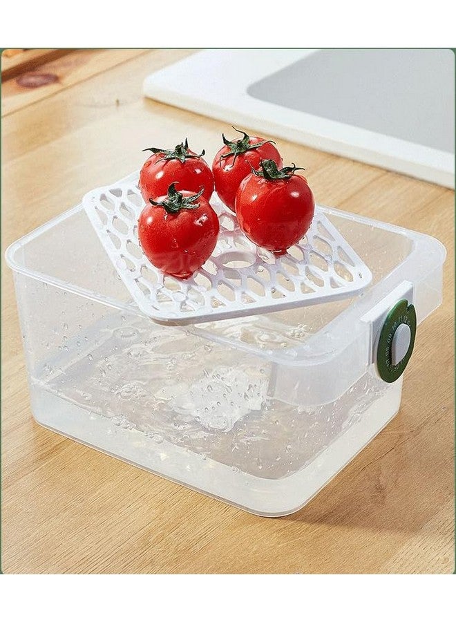 ZURATO Plastic Food Storage Container Airtight Storage Box Refrigerator Storage Boxes Keep Fruits, Vegetables, Meat, Fish Timekeeping Stackable Storage Box (Large 2.6 Ltr, Multicolor) - Image 3