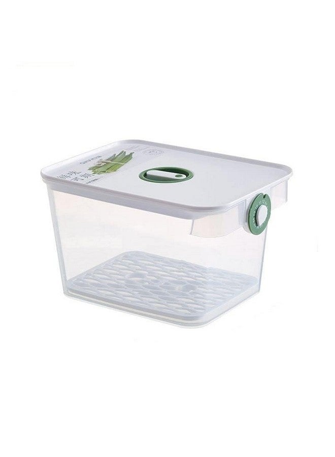 ZURATO Plastic Food Storage Container Airtight Storage Box Refrigerator Storage Boxes Keep Fruits, Vegetables, Meat, Fish Timekeeping Stackable Storage Box (Large 2.6 Ltr, Multicolor) - Image 1