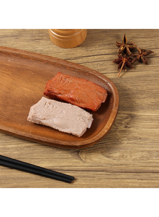 PVC Simulation Ribs Model Creative Simulation Food Play Key Chain Bag Pendant Simulation Food Row Pendant-Color:Long Steamed Ribs-lobster Button-Specifications:7.5cm*3.5cm  - Image 4