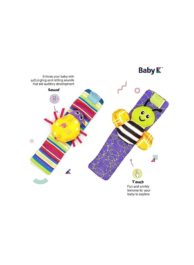 vesus Finder Baby Socks & Wrist Rattles - Newborn Toys for Baby Boy or Girl - Brain Development Infant Toys - Hand and Foot Rattles Suitable for 0-3, 3-6, 6-12 Months Babies Brain Development Toys - Image 2