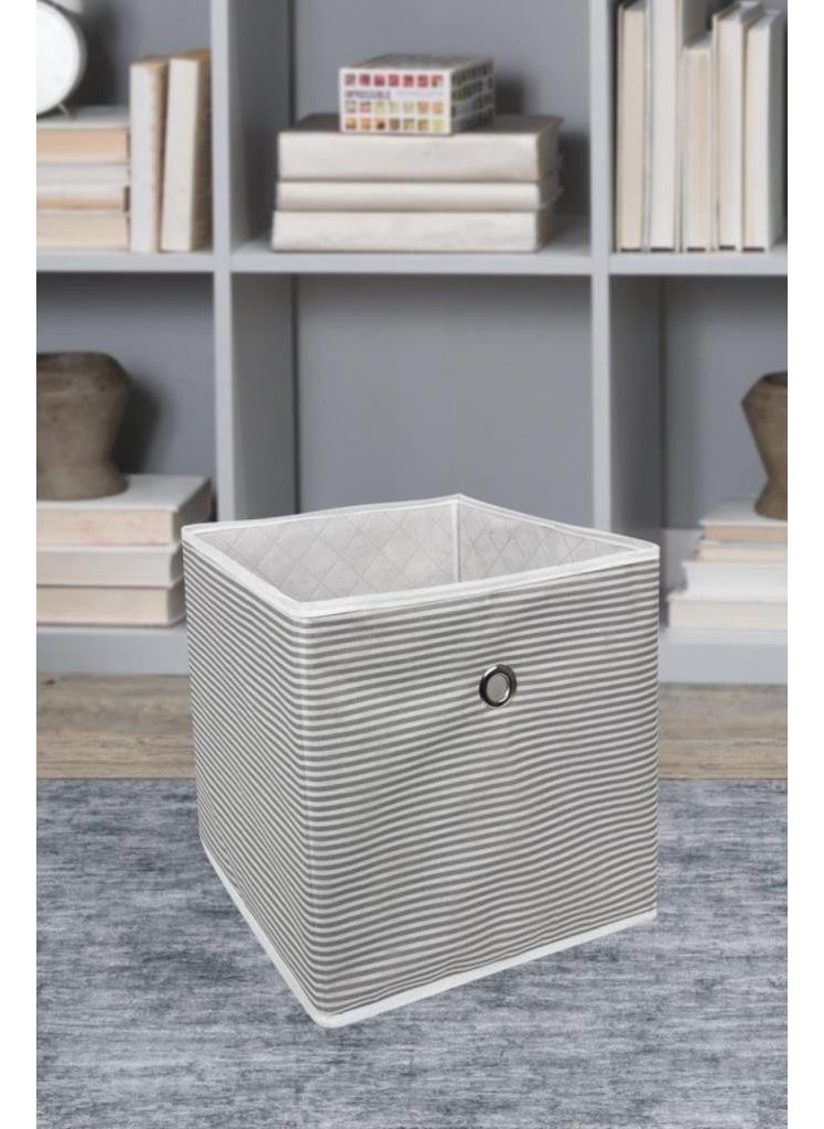 FLOSOFT - 2 Pieces Shelf Organizer, Multi-Purpose Storage Box, Laundry Toy Organizer 30X30X30 cm Set of 2 - Image 1