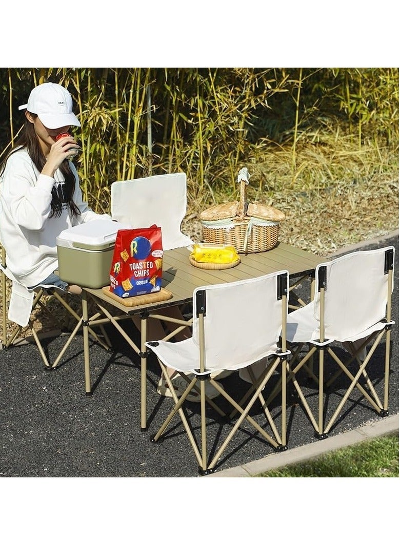 ARNOTEC Portable Camping Chair, Outdoor Folding Chair for Adults with Side Pocket & Carry Bag, 600D Oxford Fabric, Lightweight & Sturdy for Beach, Fishing, Picnic, Hiking - Image 4