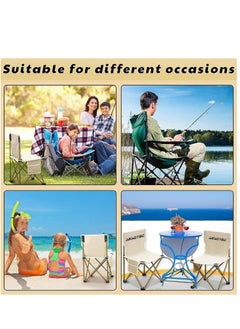 ARNOTEC Portable Camping Chair, Outdoor Folding Chair for Adults, 600D Oxford Fabric Sturdy Foldable Chair with Side Pocket and Carry Bag for Beach, Fishing, Picnic, Hiking  - Image 4