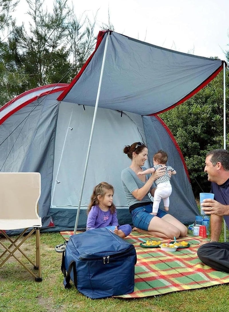 Portable Camping Chair, Outdoor Folding Chair for Adults, 600D Oxford Fabric Sturdy Foldable Chair with Side Pocket and Carry Bag for Beach, Fishing, Picnic, Hiking