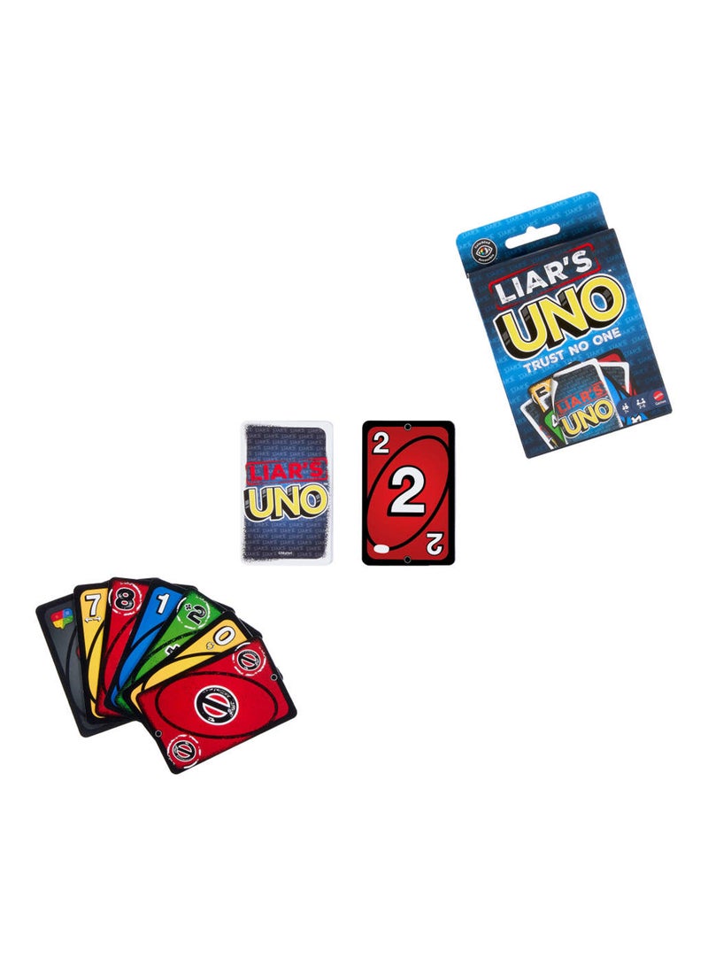 Mattel Games لعبة بطاقات UNO للكبار والأطفال والعائلات والحفلات وأمسيات الألعاب، متعة السفر، تفوق على اللاعبين الآخرين بالخداع والمكر - Image 4