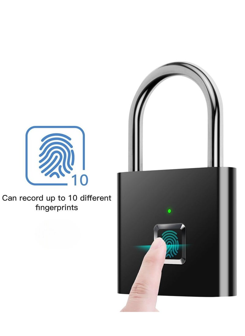 Hope - Fingerprint Padlock Electronic Door Lock with Fingerprint Recognition Smart Keyless Waterproof Security Anti Theft Padlock Widely Used for Home Gym School Office - Image 1