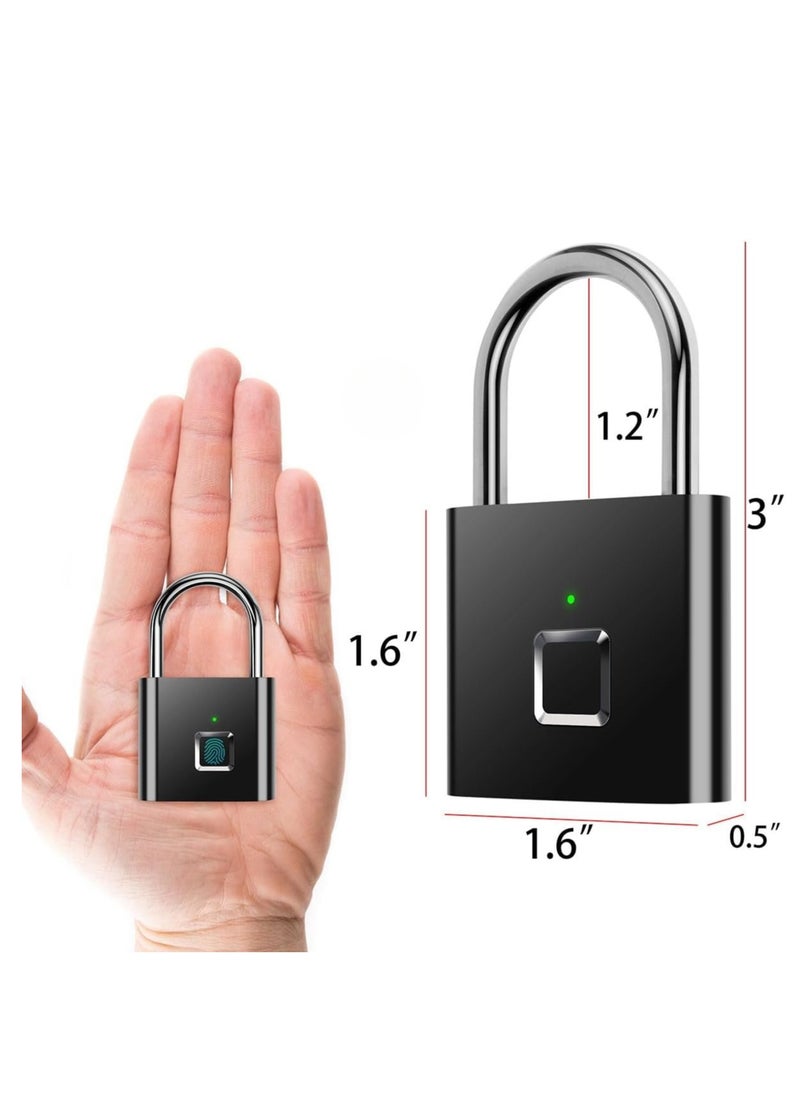 Hope - Fingerprint Padlock Electronic Door Lock with Fingerprint Recognition Smart Keyless Waterproof Security Anti Theft Padlock Widely Used for Home Gym School Office - Image 1