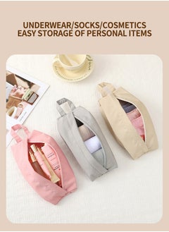 Beirui 3pcs Portable Minimalist Storage Bag, Solid Color Zipper Underwear Storage Bag, Perfect Travel Luggage Organizer, Underwear, Sock Organizer, Luggage, Clothing Packing and Organizing Bag, Portable Waterproof Bag, Can Also Store Personal Items  - Image 4