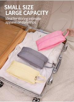 Beirui 3pcs Portable Minimalist Storage Bag, Solid Color Zipper Underwear Storage Bag, Perfect Travel Luggage Organizer, Underwear, Sock Organizer, Luggage, Clothing Packing and Organizing Bag, Portable Waterproof Bag, Can Also Store Personal Items  - Image 5