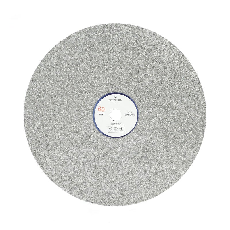 SCOTTCHEN Diamond Grinding Wheel Disc 8" x 1/2" Arbor Hole 60 Grit Abrasive Flat Lap Wheel Sanding Disc for Granite Marble Gem - 1pack - Image 1