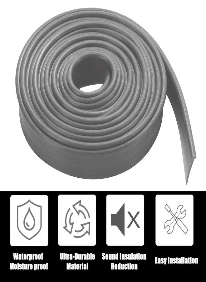 TINSKY Shower Door Bottom Seal Strip Replacement Shower Bottom Waterproof Door Rubber Sweep Trim Black Seal for Home Bathroom Glass Shower Door (108 Inch, Grey) - Image 5