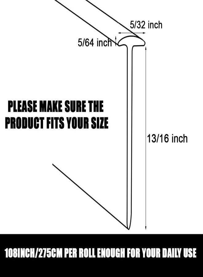 TINSKY Shower Door Bottom Seal Strip Replacement Shower Bottom Waterproof Door Rubber Sweep Trim Black Seal for Home Bathroom Glass Shower Door (108 Inch, Grey) - Image 3