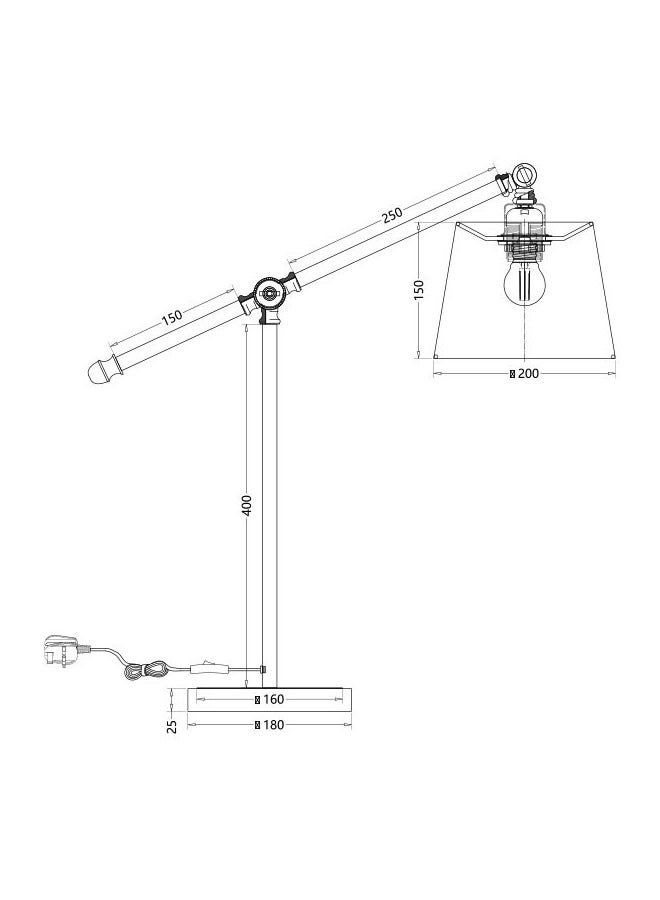 ٍSiera Light Chrome hotel lighting lamp with beige cover - Image 4