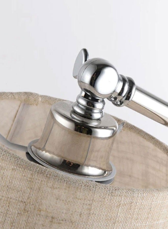 ٍSiera Light Chrome hotel lighting lamp with beige cover - Image 3