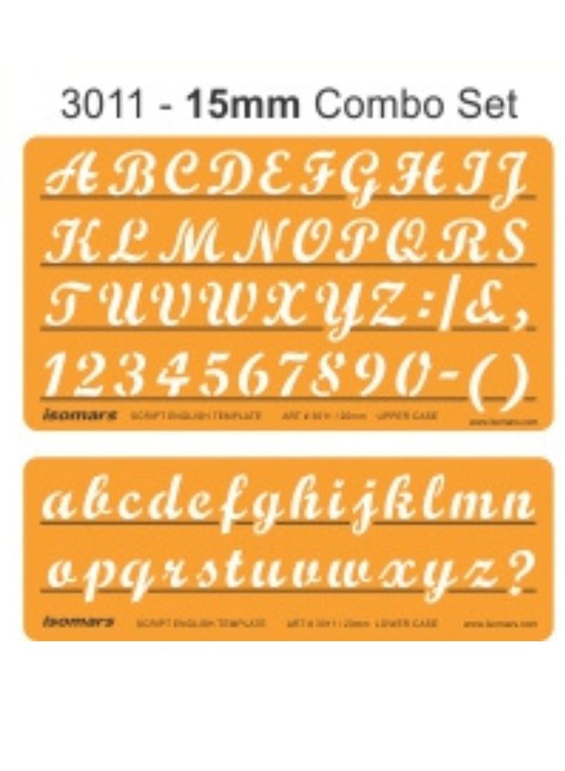 Isomars Script Letter Set 15mm