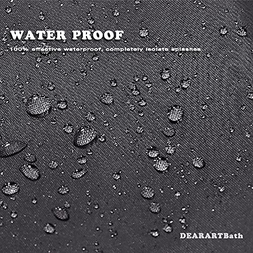 DEARARTBath Dark Grey Shower Curtain Liner, 72'' × 72'' inch Cloth Shower Curtains with Hooks, Quick Dry Easy Care, Water Resistant Washable Waterproof - Image 5